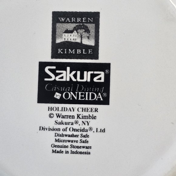 Sakura Oneida Holiday Cheer Mug Black Cat Christmas Coffee Cup Warren Kimble - Picture 7 of 9